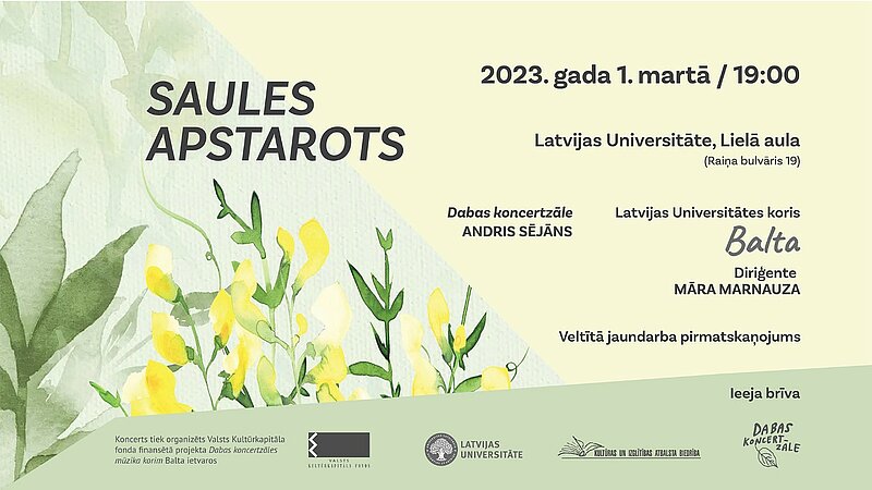 Latvijas Universitātes sieviešu koris “Balta” aicina uz koncertu “Saules apstarots”