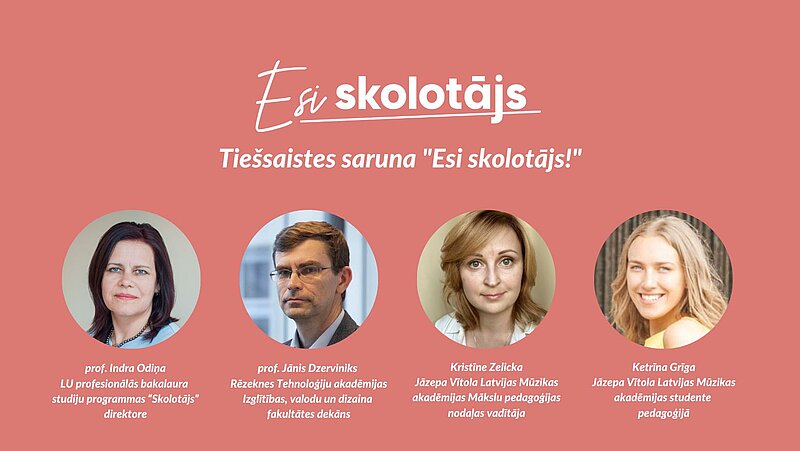 24. maijā notiks tiešsaistes saruna par pedagoģijas studijām “Esi skolotājs!”